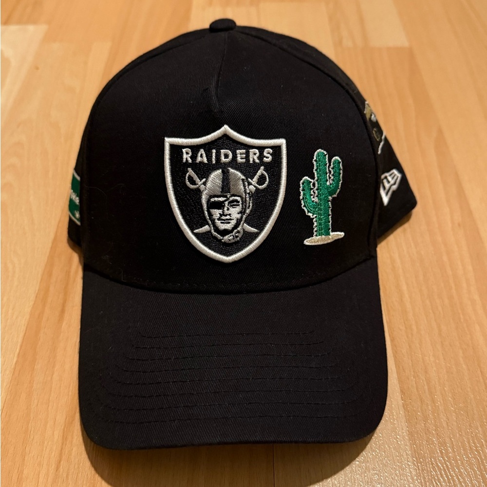 New Era Black Raiders A-frame SnapBack with Patchwork